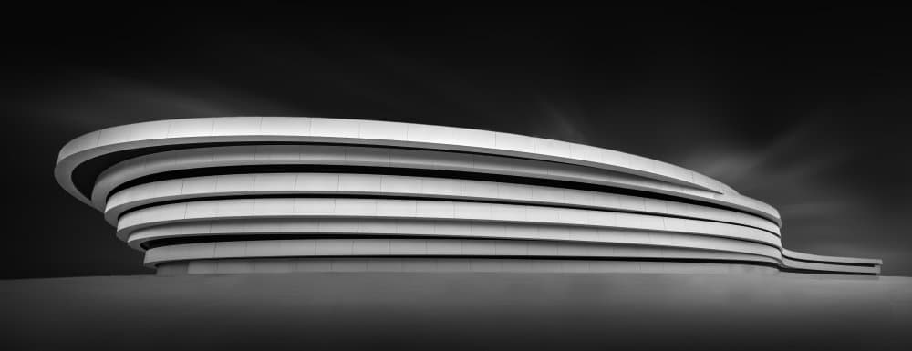 Modern Curving Structure by Maurits De Groen — canvas wall art