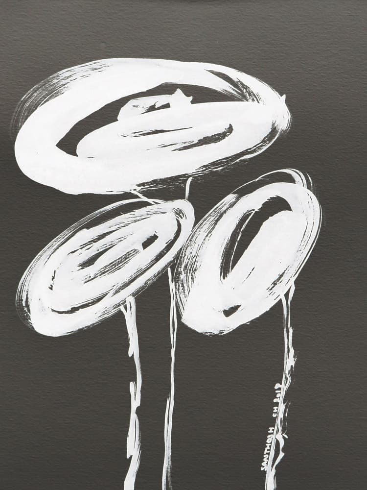 Abstract White Blooms by Santhosh ch — canvas wall art