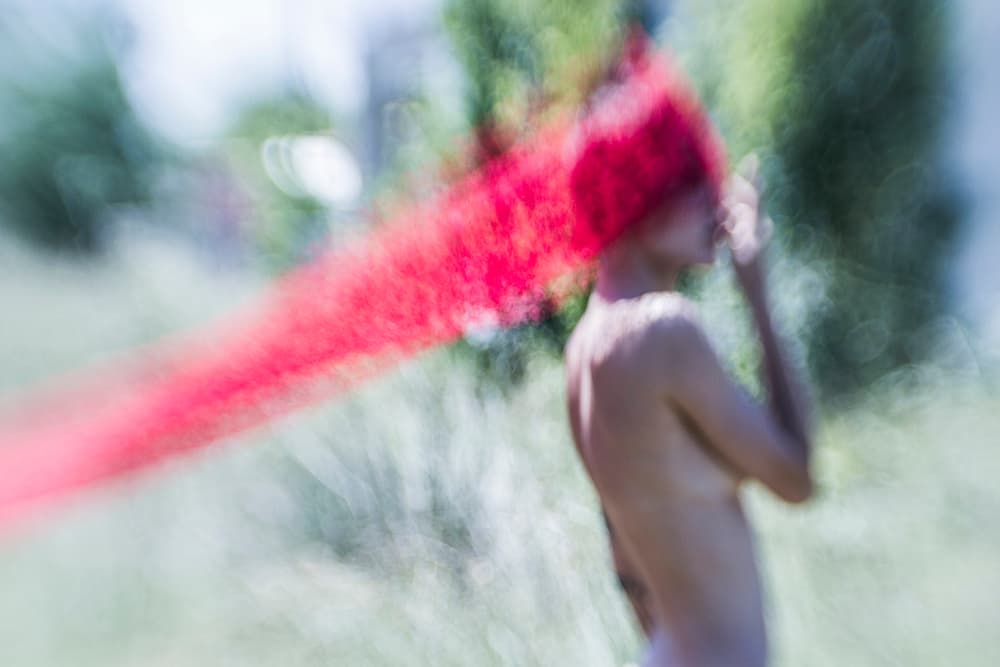 Blurred Red Energy by Bogdan Bouşcă — canvas wall art