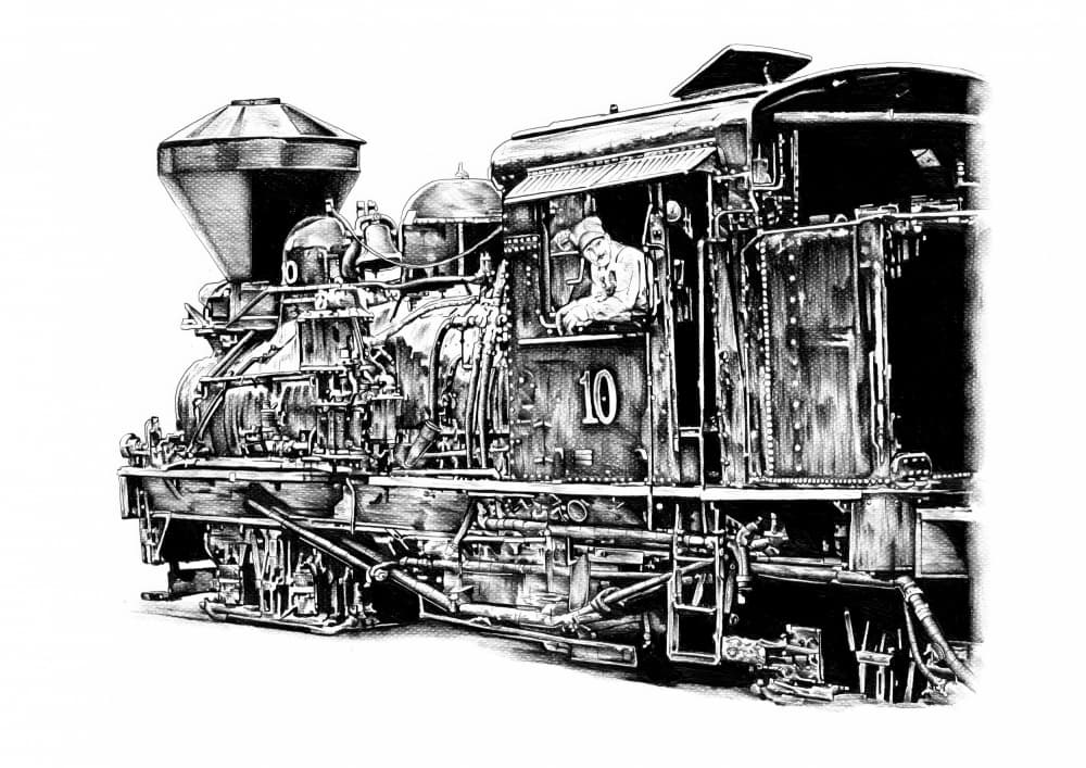 Historic Steam Locomotive by Kulik — canvas wall art