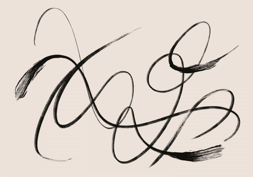 Abstract Swirling Lines by Little Dean — canvas wall art