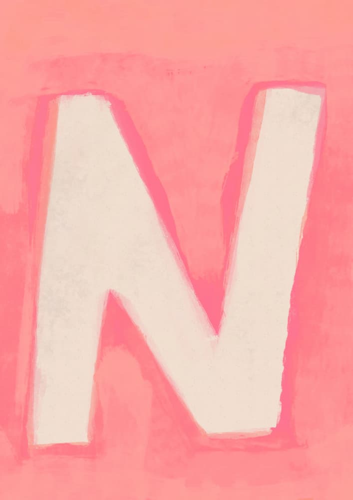N(pink) by Treechild — canvas wall art
