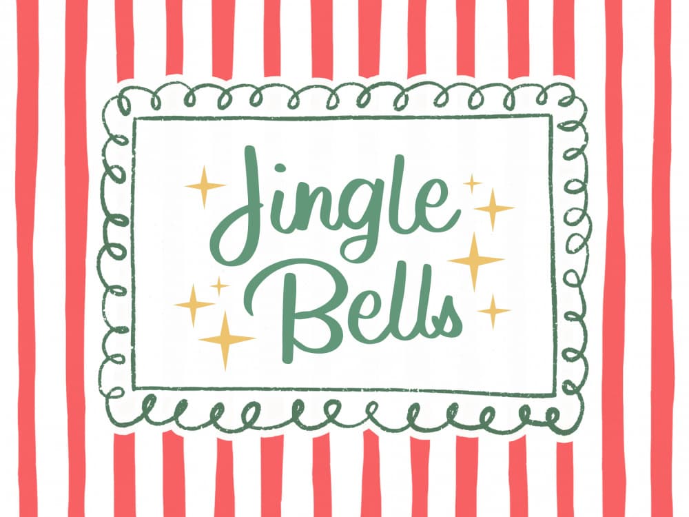 Christmas Jingle Bells by Jolly and Dash — canvas wall art