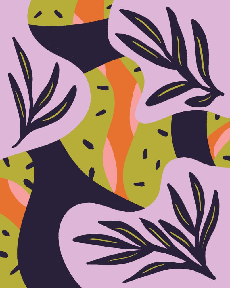 Vibrant Abstract Foliage by Angela Minca — canvas wall art