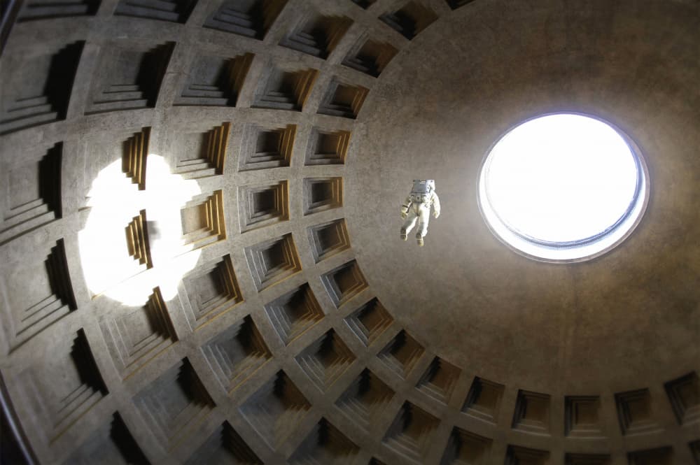Astronaut In Ancient Dome by Fran Rodríguez — canvas wall art