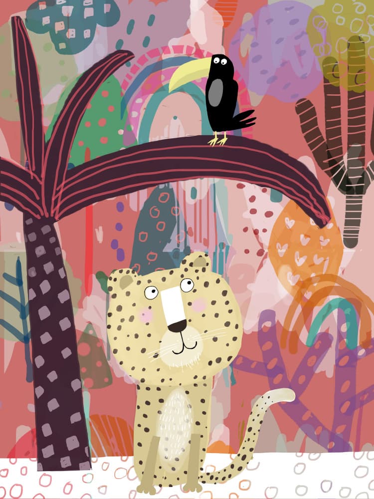 Sweet Jungle Friends by Carla Daly — canvas wall art
