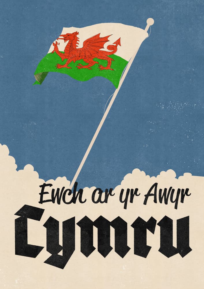 Patriotic Welsh Flag by Nicholas — canvas wall art