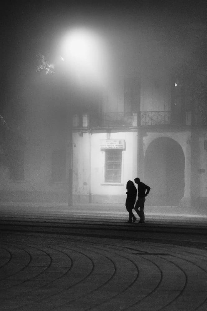 Misty City Romance by Marchevca Bogdan — canvas wall art