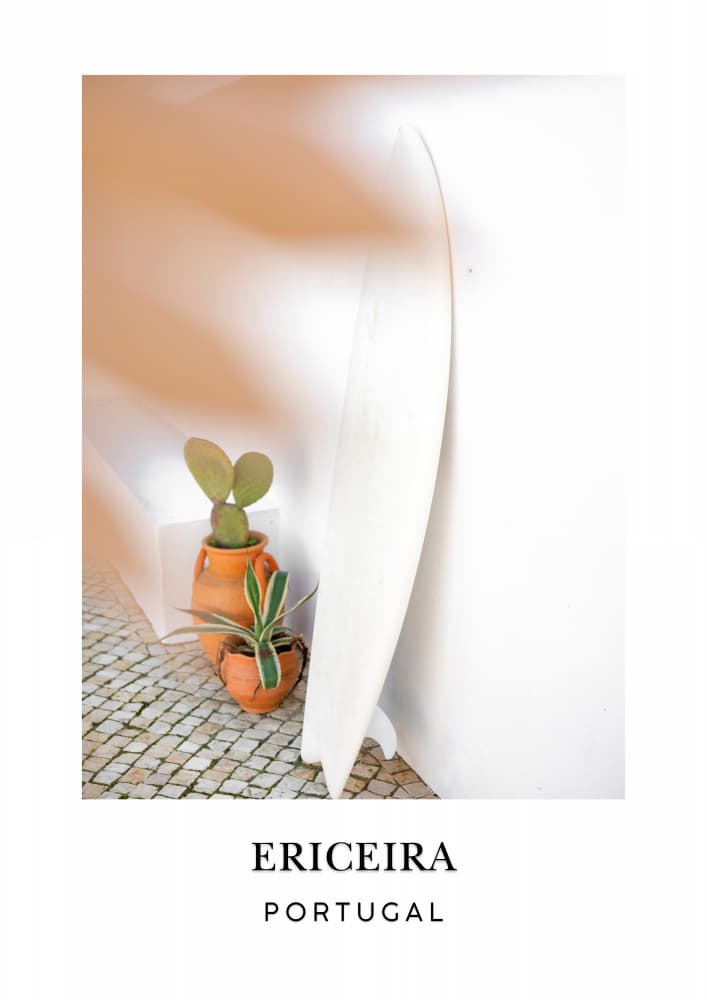 Ericeira surf Travel poster by Raisa Zwart — canvas wall art