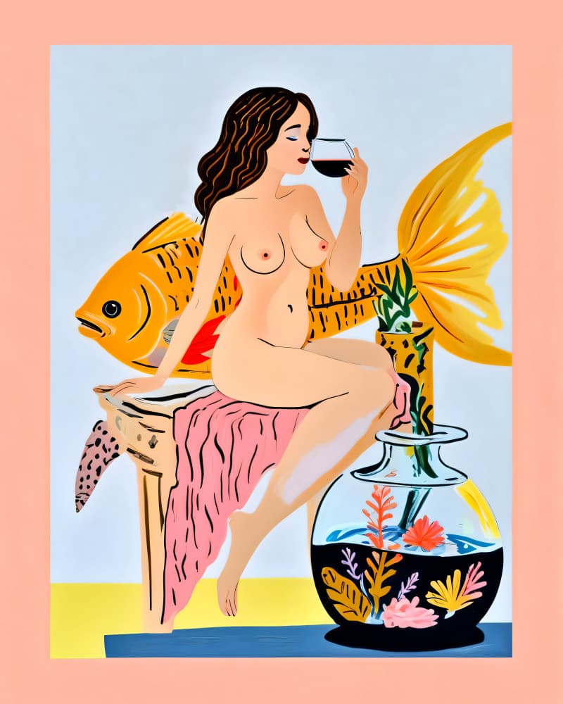 Fishy Shananigans by Uma Gokhale — canvas wall art