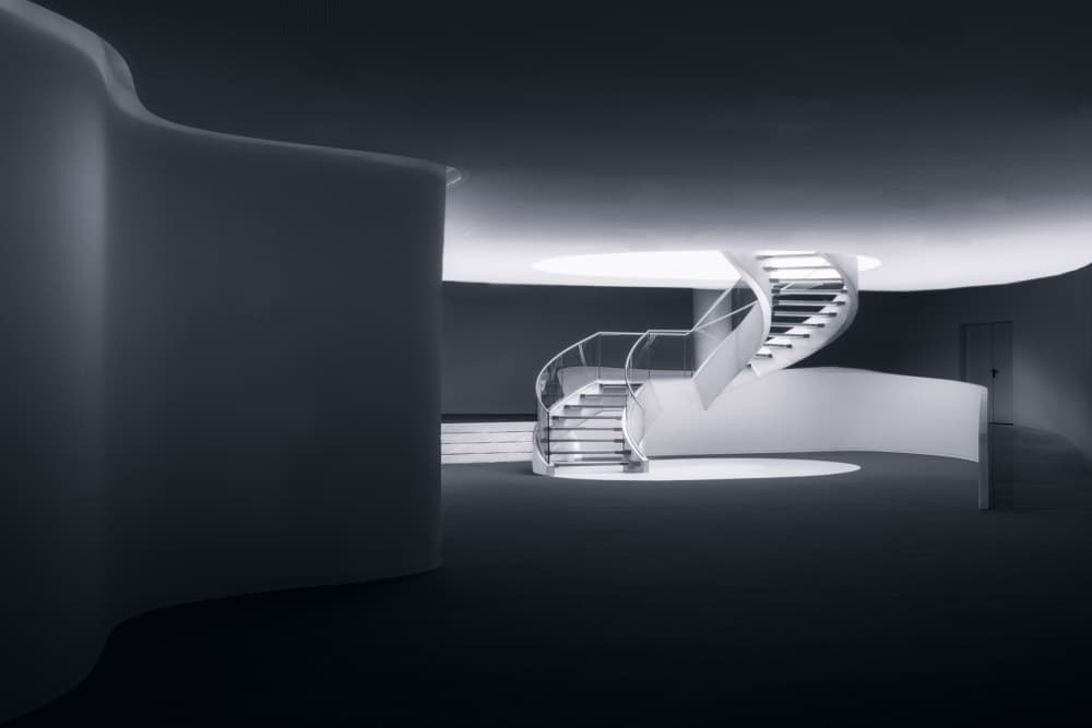 Modern Spiral Staircase by Olavo Azevedo — canvas wall art