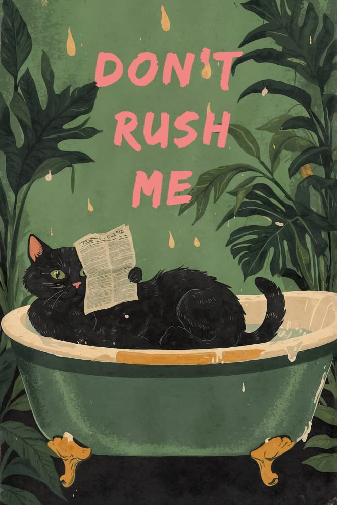 Don't Rush Me Bath by The Art Concept — canvas wall art