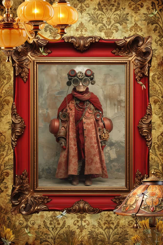 Grand Steampunk Portrait by Sue Skellern — canvas wall art