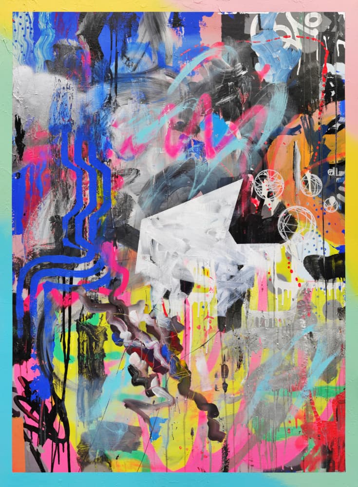 Vibrant Urban Abstract by Famous When Dead — canvas wall art