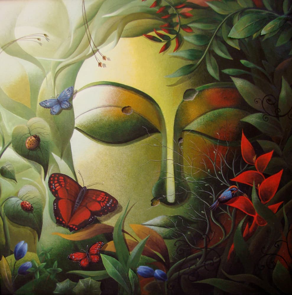 Serene Buddha Nature by Dhananjoy Mukherjee — canvas wall art