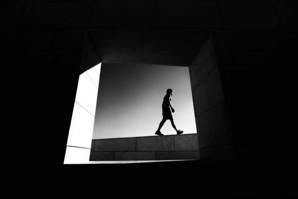 Modern Man Silhouette by Florentinus Joseph — canvas wall art