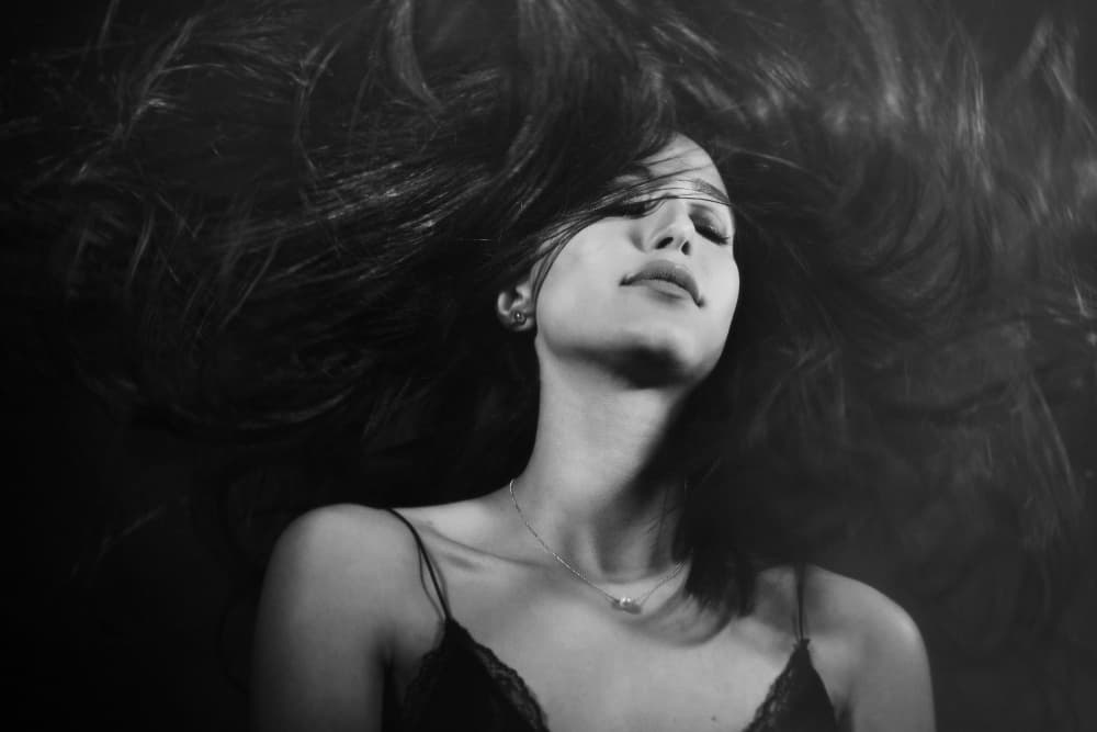 Dreaming Beauty Black White by Oren Hayman — canvas wall art