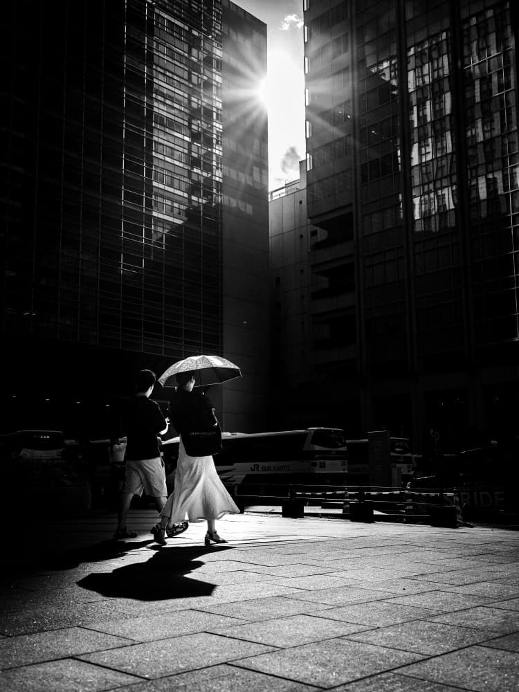 Umbrella in Sunlight by Kenichiro Tsukada — canvas wall art