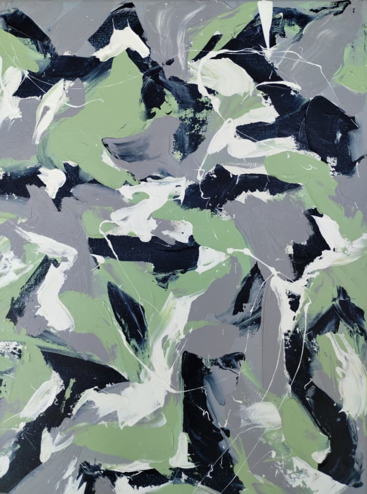 Dynamic Sage Abstract by Michael Cross — canvas wall art