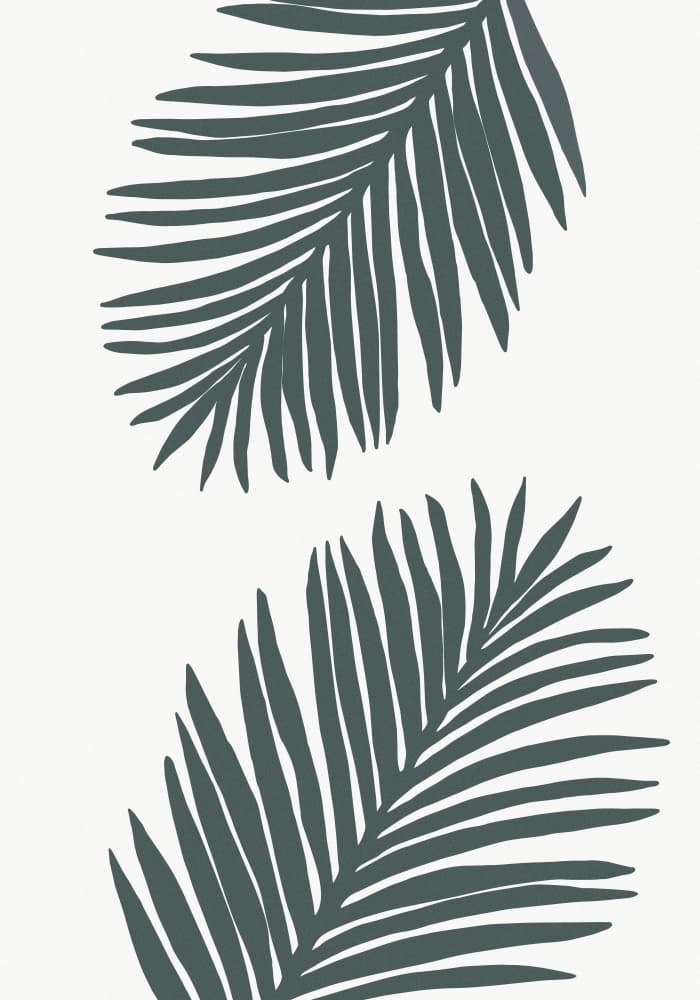 Serene Palm Leaves by Pictufy Studio — canvas wall art