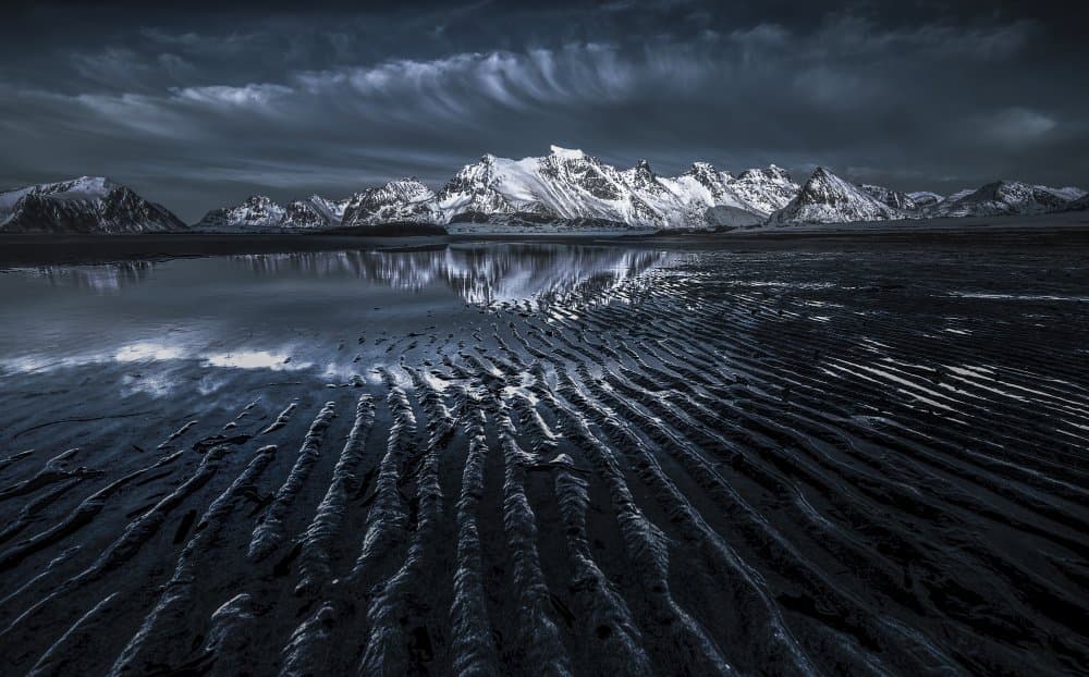Dramatic Mountain Reflections by Judy Tseng — canvas wall art