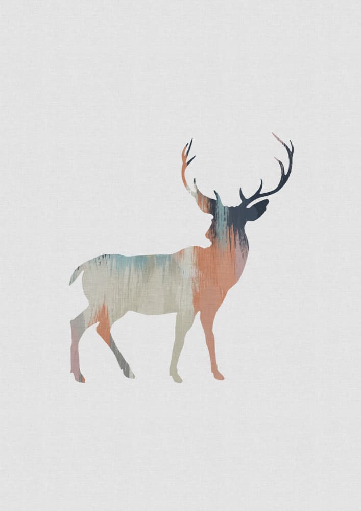 Abstract Deer Silhouette by Orara Studio — canvas wall art