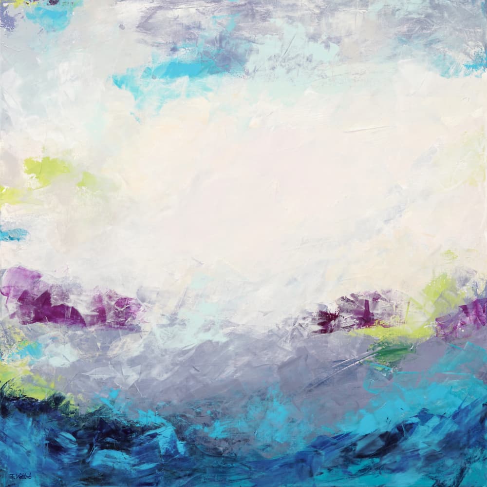 Dreamy Abstract Landscape by Françoise Wattré — canvas wall art