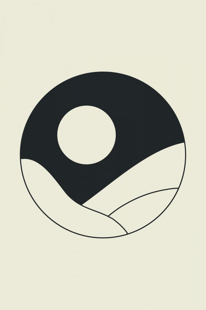 Minimal Moon Landscape by jay stanley — canvas wall art