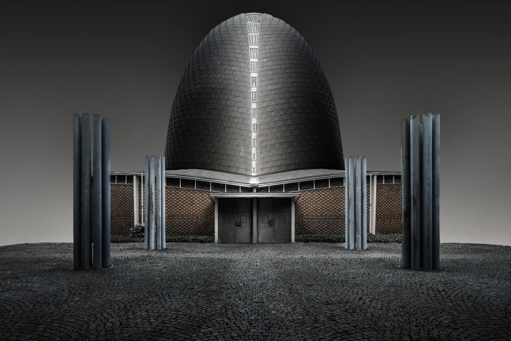 Sleek Modern Church by fotomarion — canvas wall art