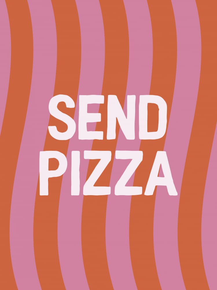 Hungry Send Pizza by Frankie Kerr-Dineen — canvas wall art