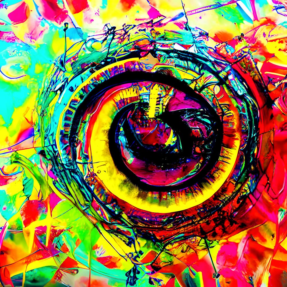 Psychedelic Color Vortex by mnemonixART — canvas wall art