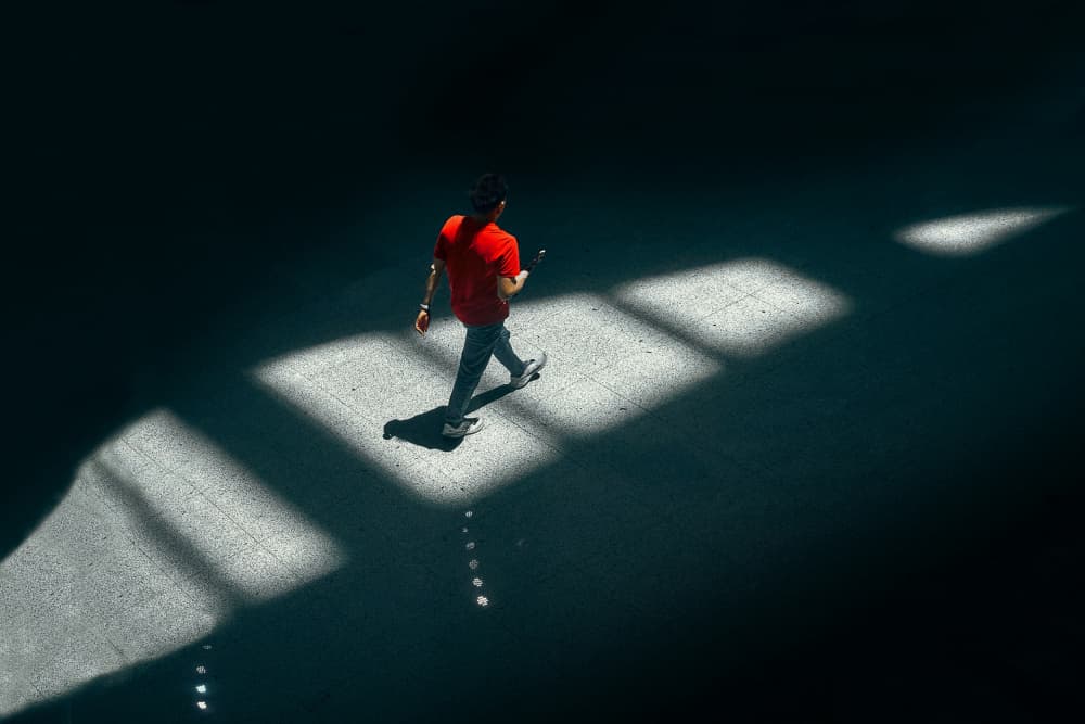 Solitary Walk in Light by MingLun Tsai (蔡明倫) — canvas wall art