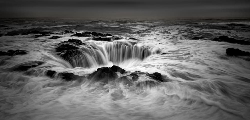 Thor's Well Ocean Vortex by Kenneth-Wei Zeng — canvas wall art