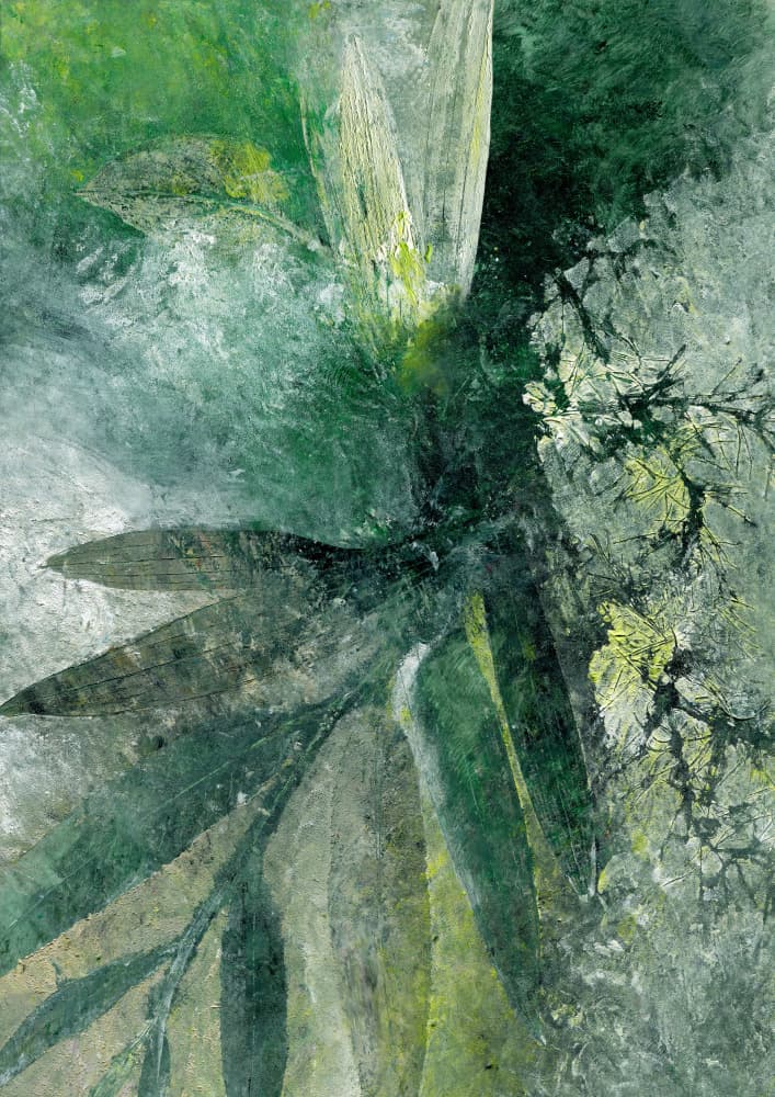 Verdant Nature Abstract by Rosana Laiz Blursbyai — canvas wall art