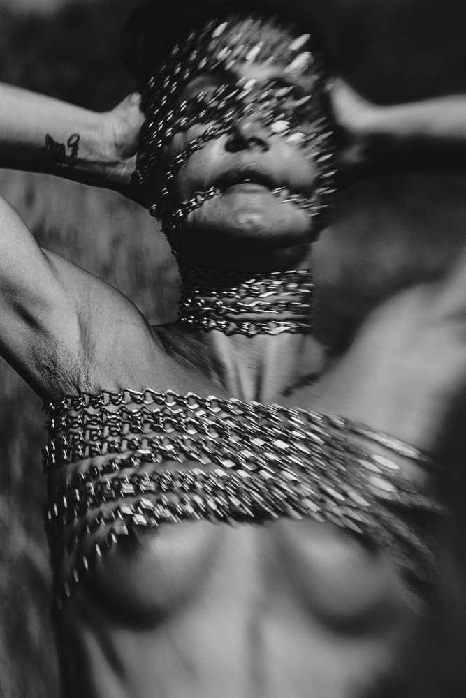 Woman in Chains Mask by Bogdan Bouşcă — canvas wall art