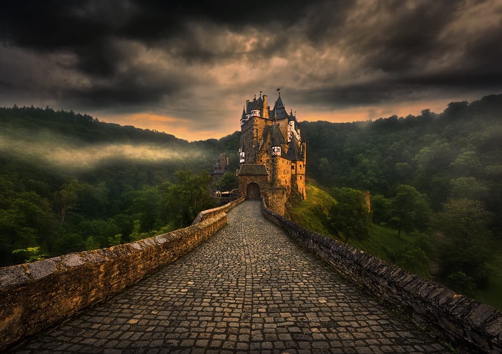 Medieval Castle Path by Krzysztof Browko — canvas wall art