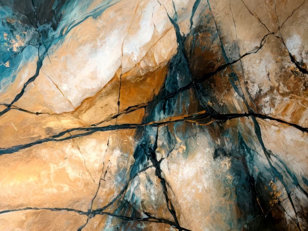 Earthy Blue Stone Abstract by Alpenglow Workshop — canvas wall art
