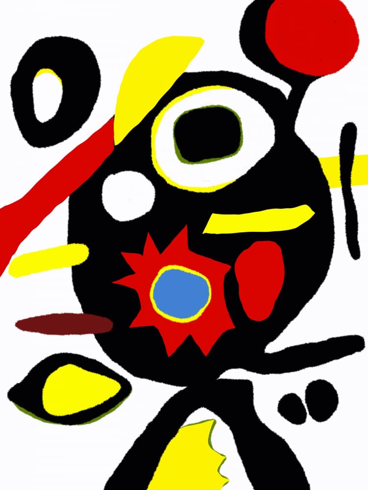Vibrant Abstract Character by Little Dean — canvas wall art