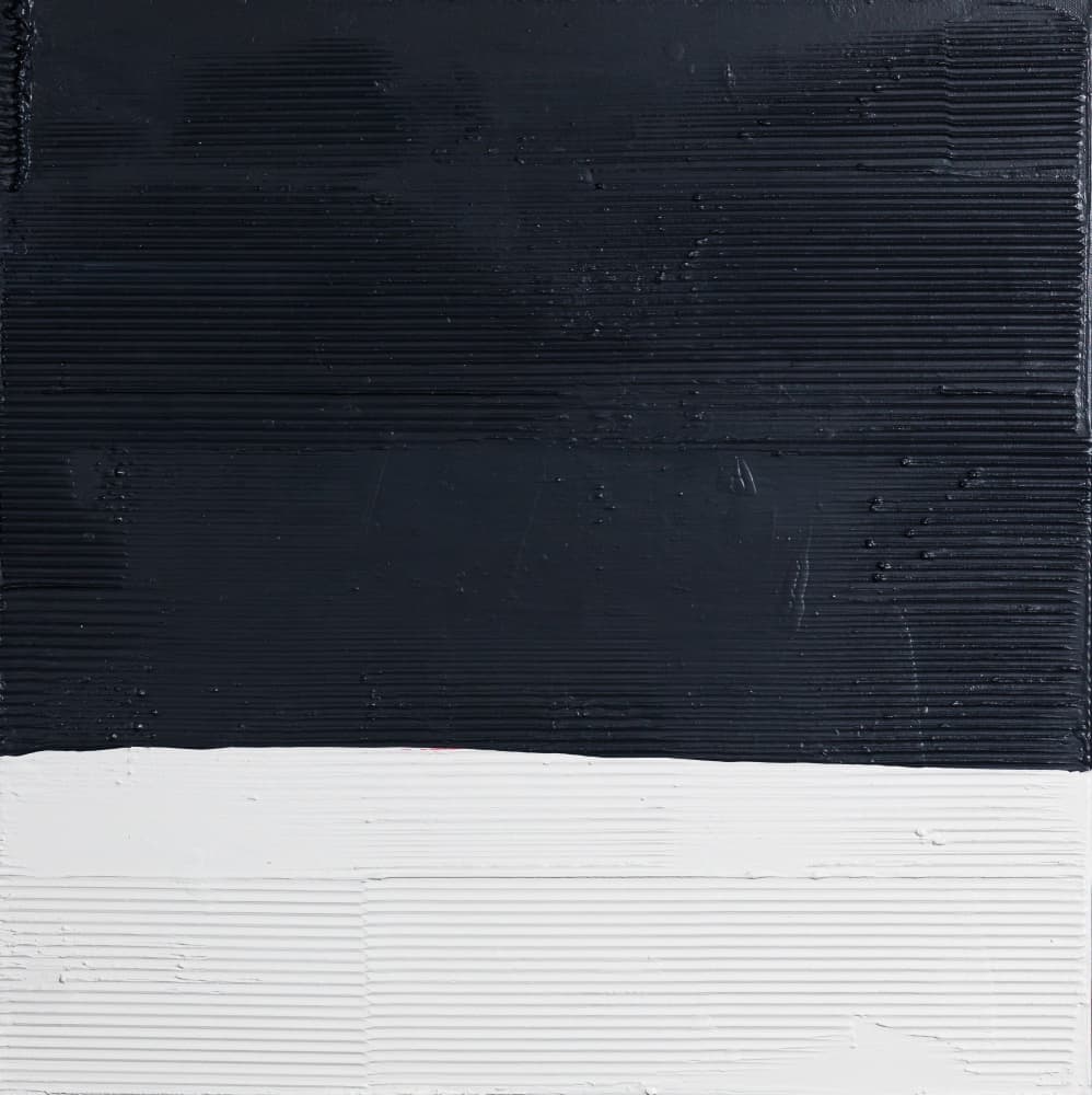 Deep Blue Textured Horizon by kent youngstrom — canvas wall art
