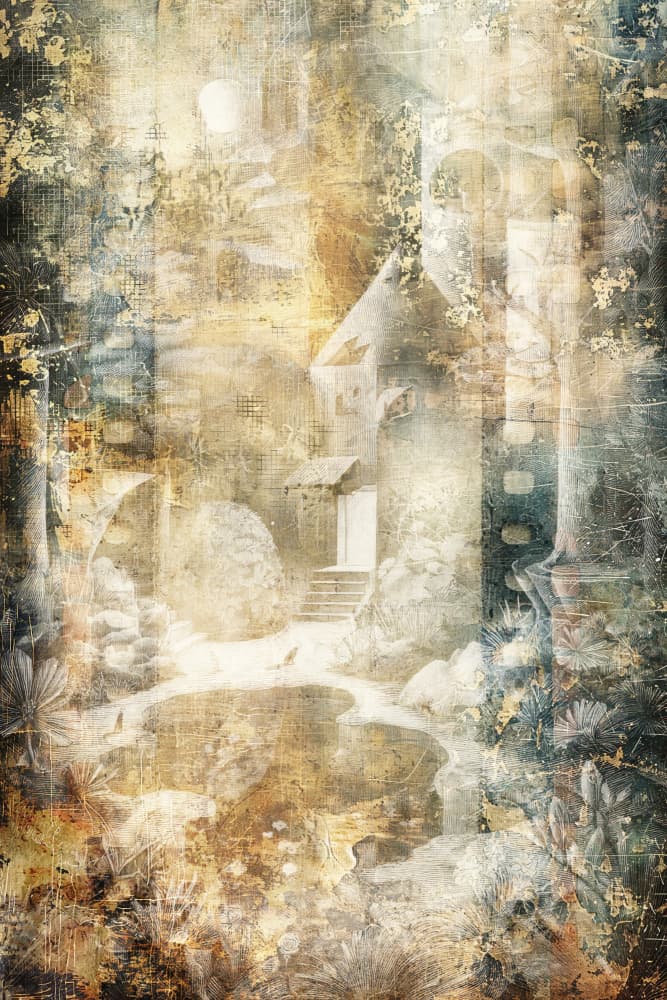 Enchanted Cottage Garden by Rafal Kulik — canvas wall art