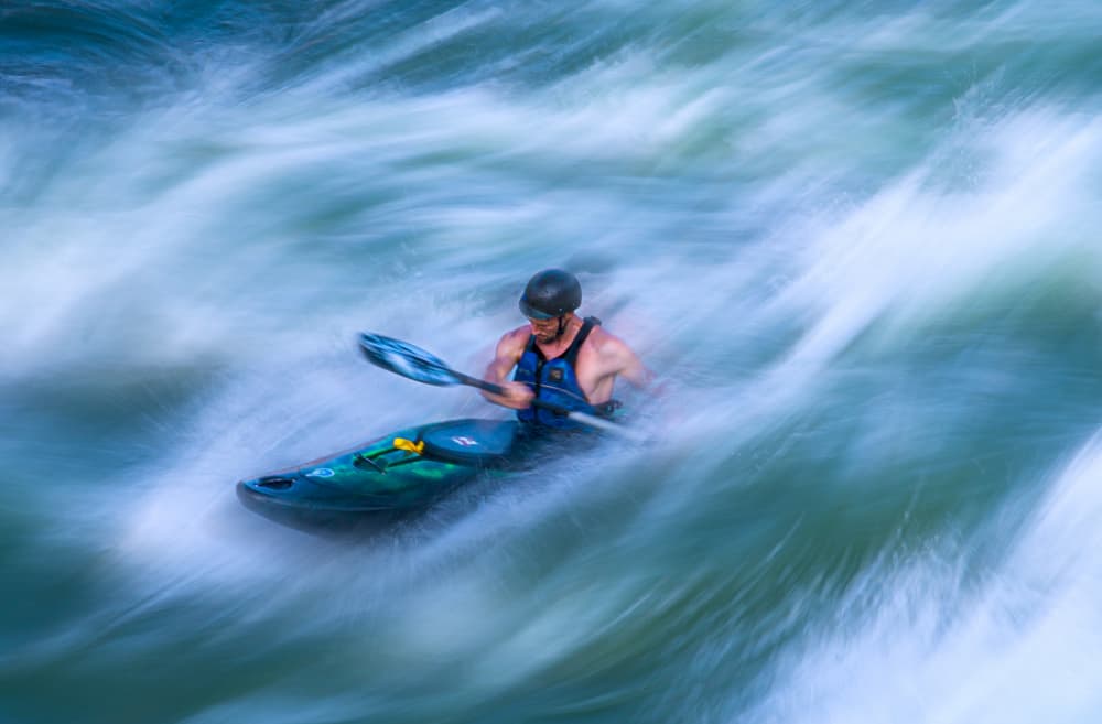 Dynamic Whitewater Kayaking by Sayyed Nayyer Reza — canvas wall art