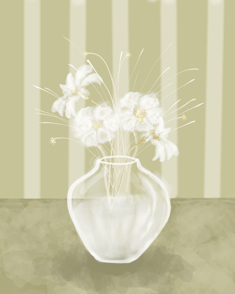 Serene White Flowers by Sannel Larson — canvas wall art