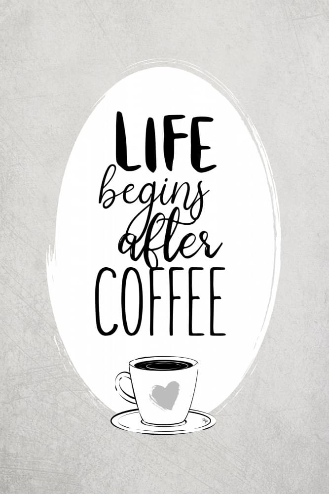Coffee Life Begins by Martina — canvas wall art