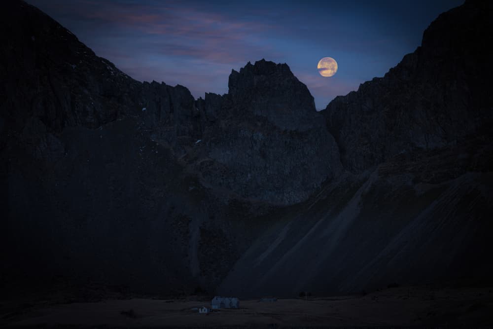 Moonlit Mountain Night by Kutub Uddin — canvas wall art