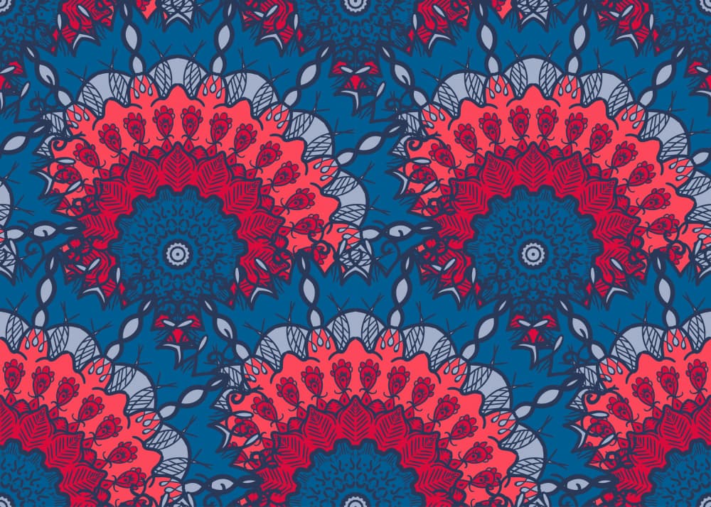 Vibrant Mandala Pattern by Marika Barsrsind β canvas wall art