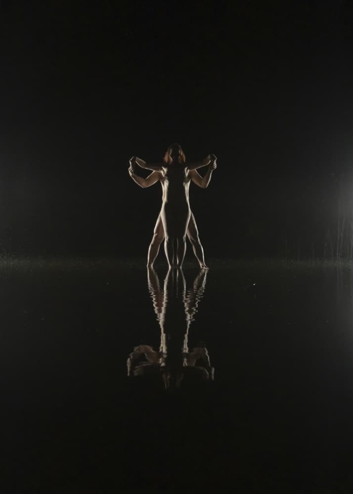 Elegant Dance Reflection by Leszek Paradowski — canvas wall art