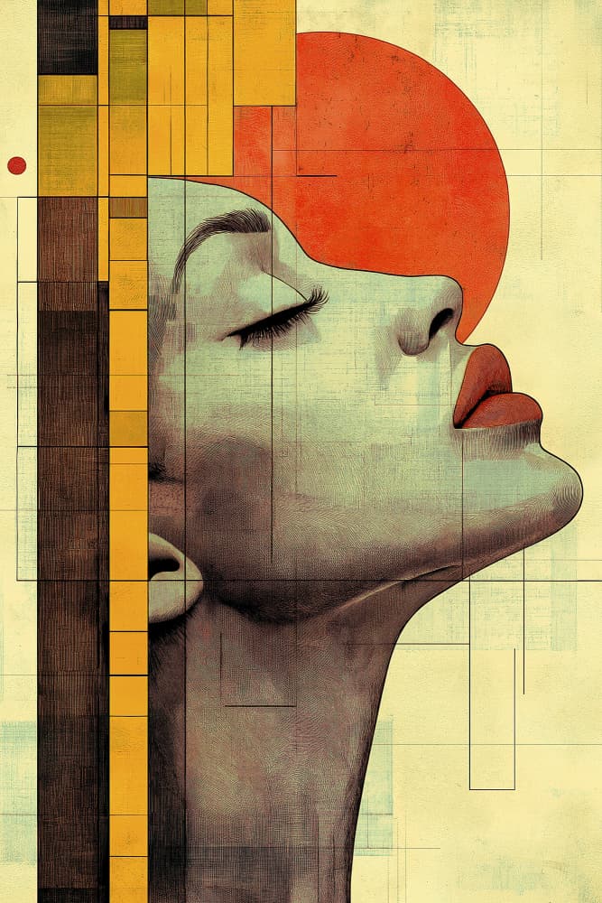 Abstract Woman Serenity by Mauro — canvas wall art