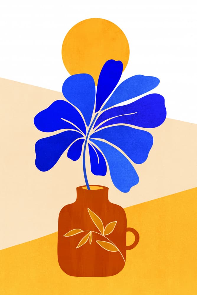 Blue Leaf 2 by Kristian Gallagher — canvas wall art