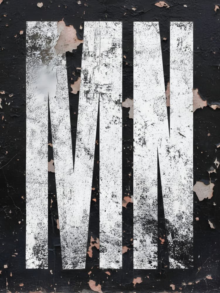 Distressed Urban Typography by HUGO — canvas wall art
