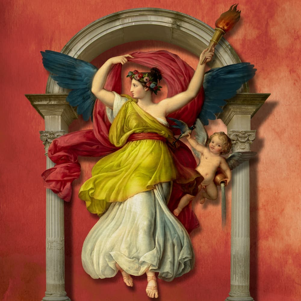 Classical Winged Goddess by Marja van den Hurk — canvas wall art